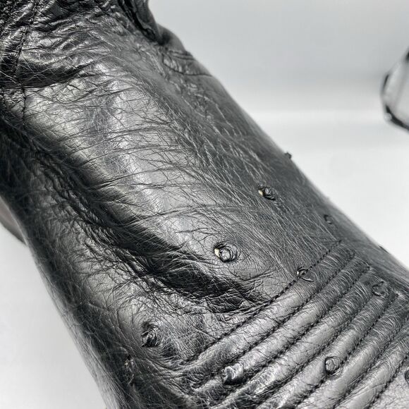 Cody James Boot Mens Men 13 EE Exotic Smooth Ostrich Black Square Toe Cowboy main image 10
